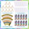 10-Set Watercolor Painting Kit – 8"x10" Canvas with Wooden Easels, 12 Watercolor Paints & Brushes for Adults, Kids, Art Parties, Classroom Supplies & Back-to-School Gifts